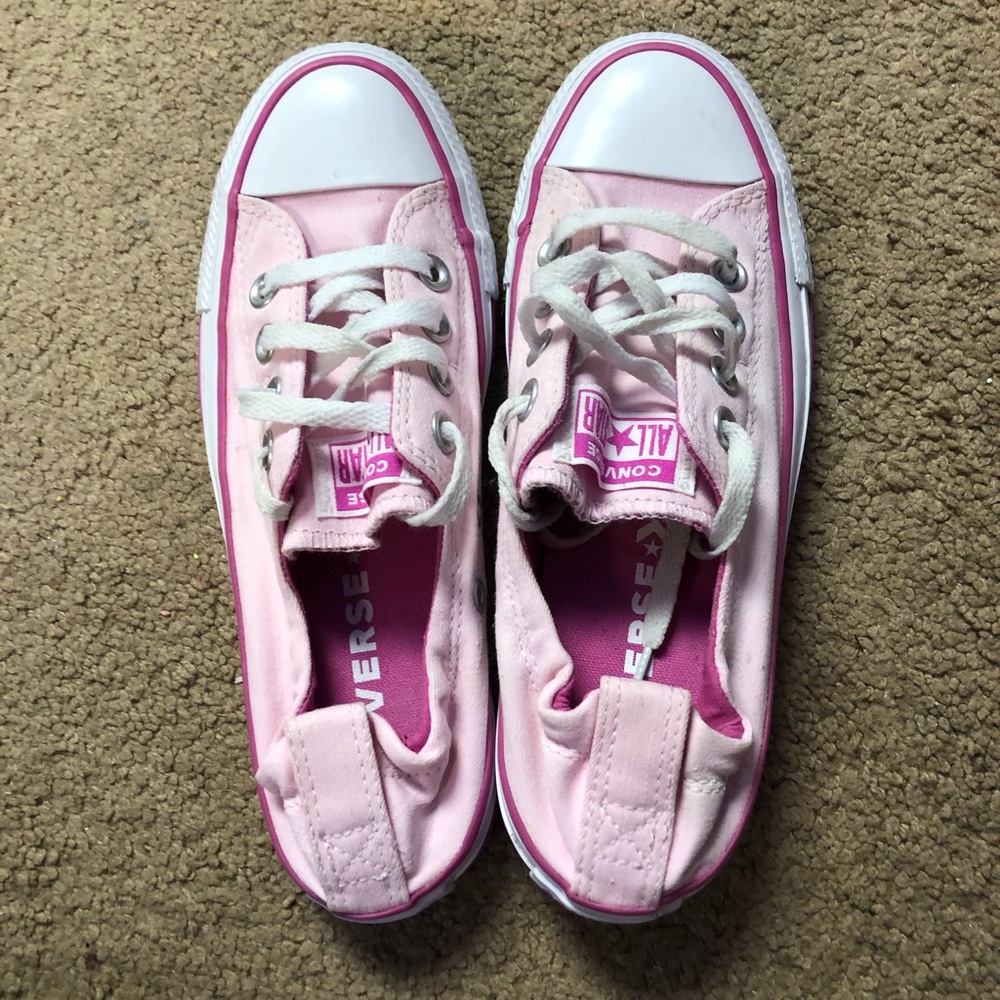 6 Converse Baby Pink Shoreline Slip Ons
